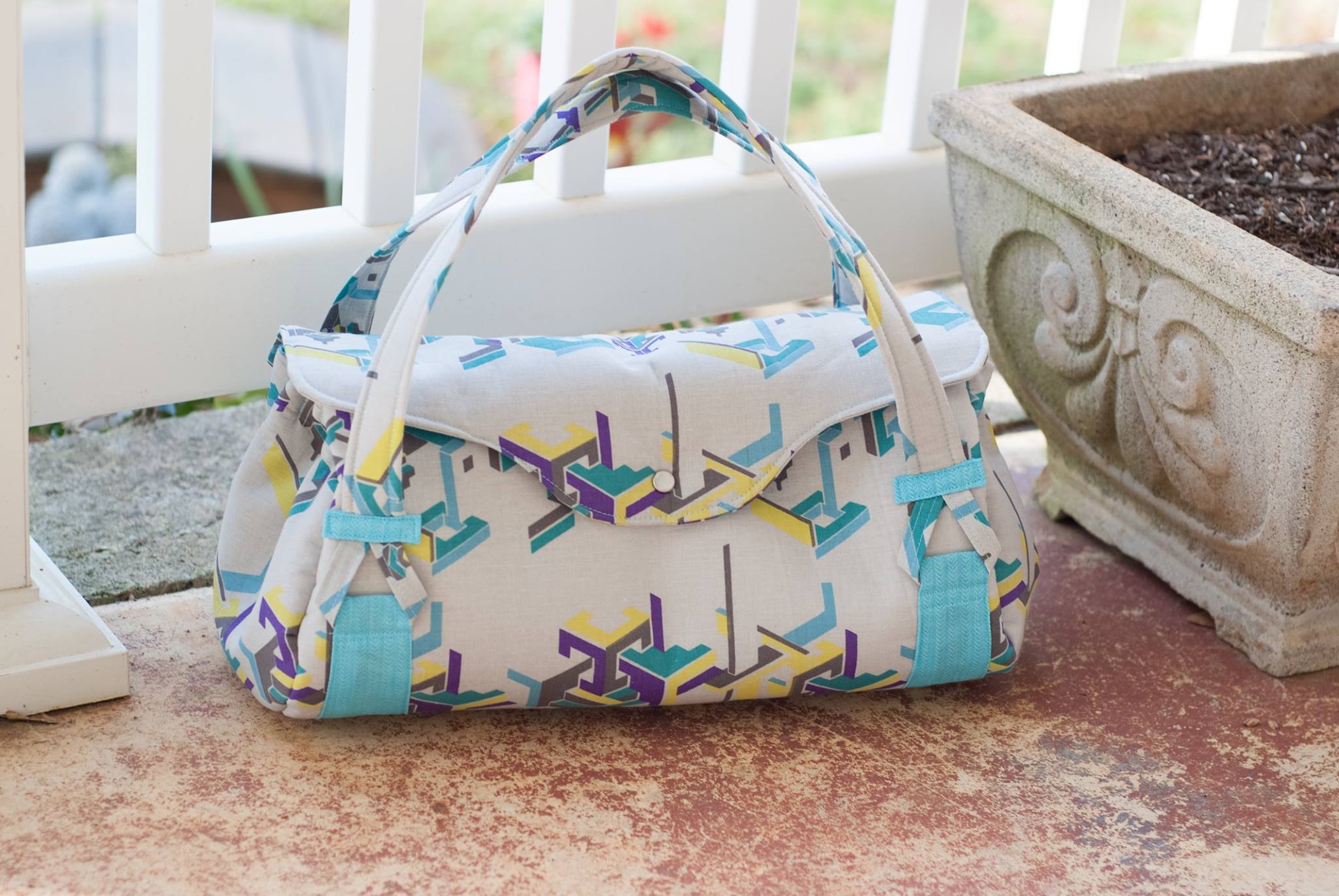 80s styled Amy Butler Blossom Bag